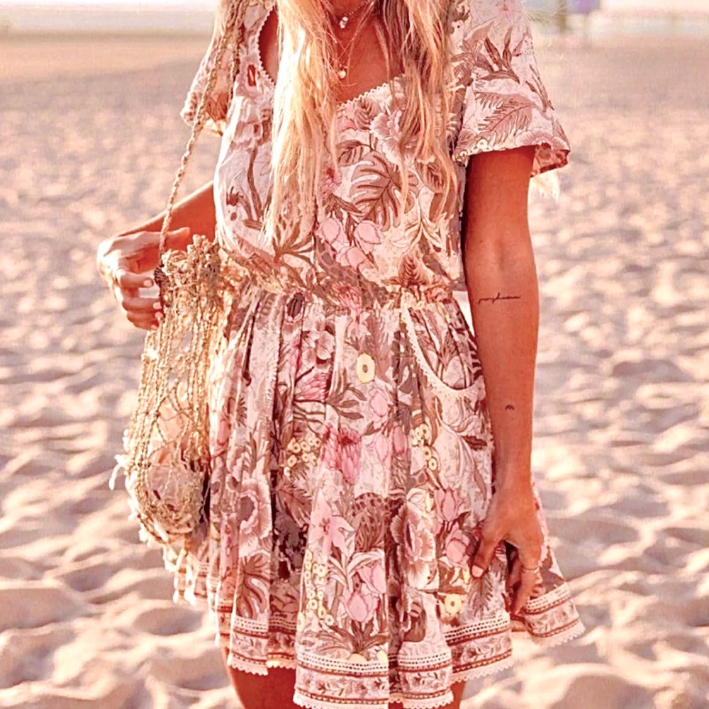 🌺🎉HP🎉🌺 Spell & The Gypsy Jungle Mini Dress - Picture 3 of 16